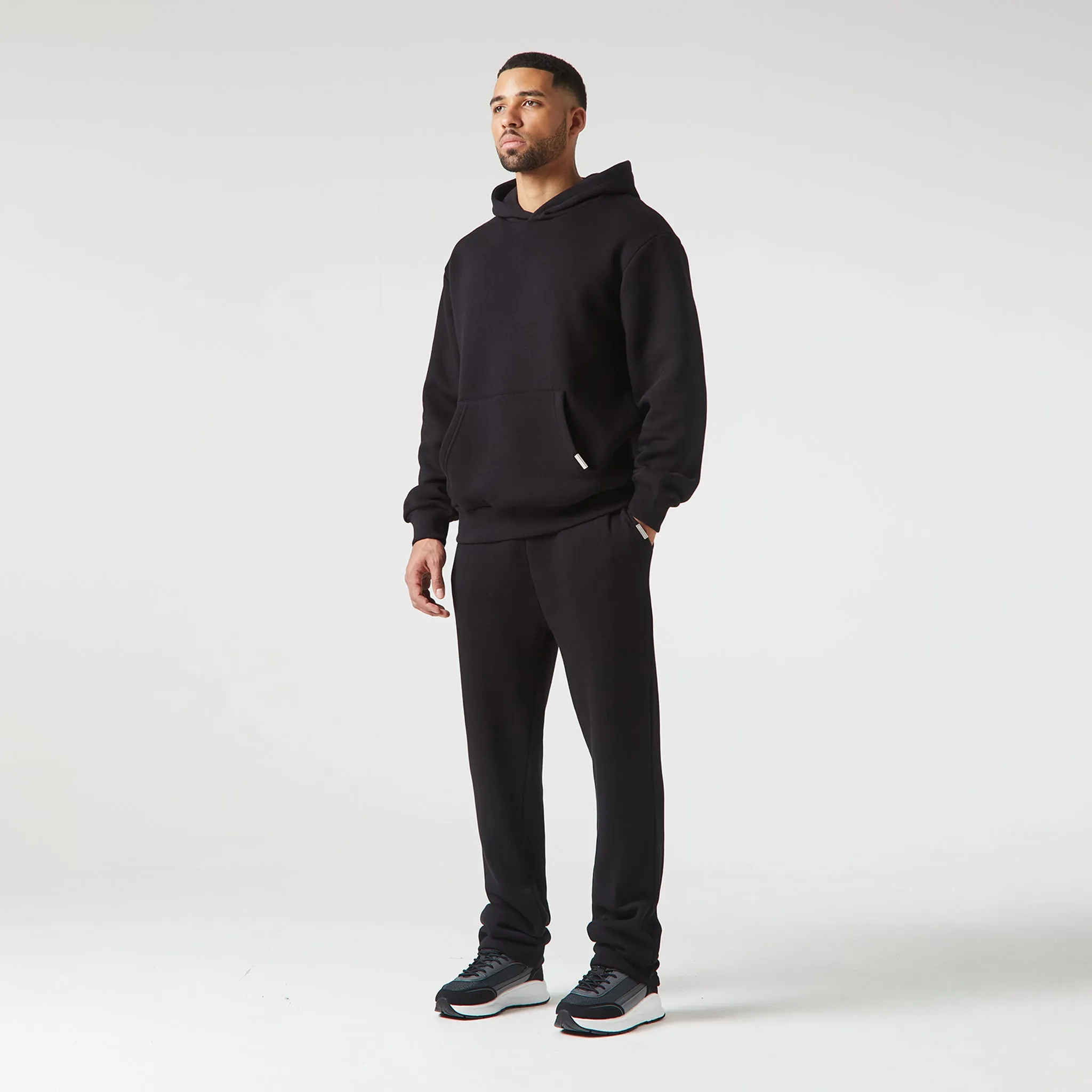 2-Pack Relaxed Fit Open Hem Joggers | Black / Dark Grey