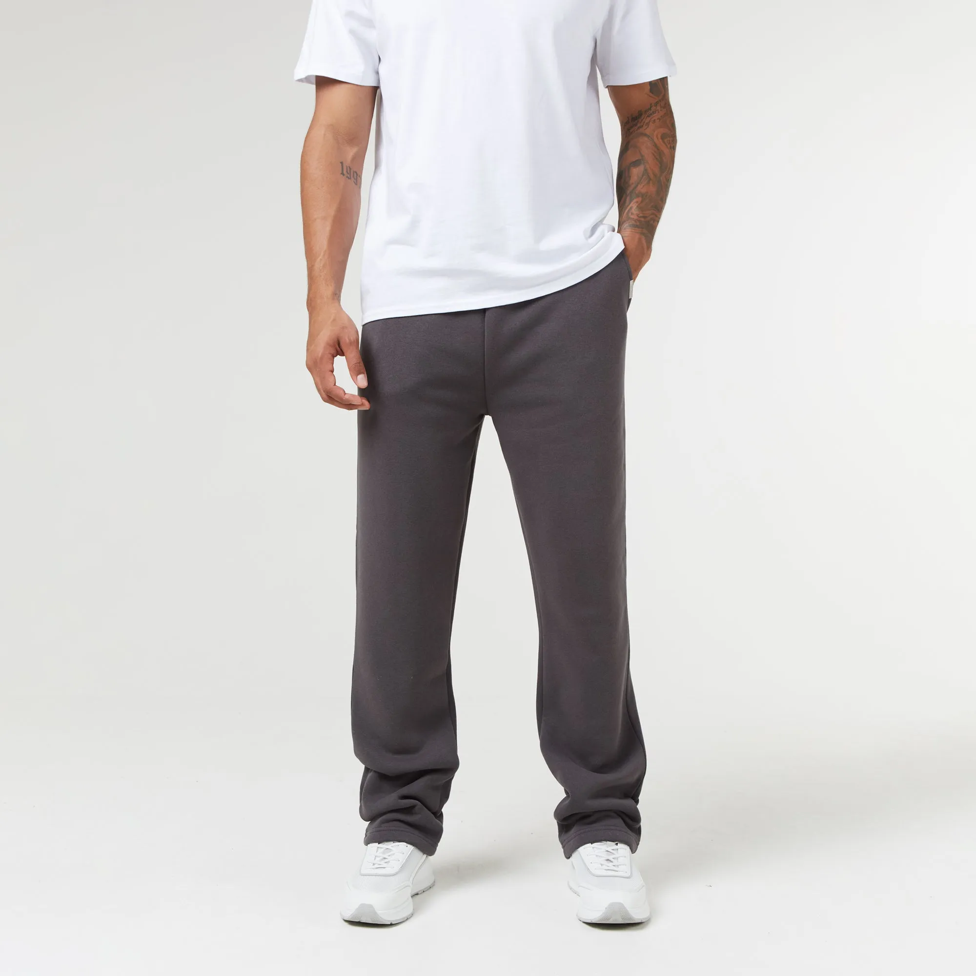 2-Pack Relaxed Fit Open Hem Joggers | Black / Dark Grey