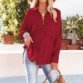 Amy Fashion - Casual Elegant Lapel Button Down Shirt