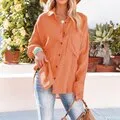 Amy Fashion - Casual Elegant Lapel Button Down Shirt