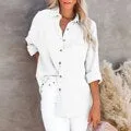 Amy Fashion - Casual Elegant Lapel Button Down Shirt