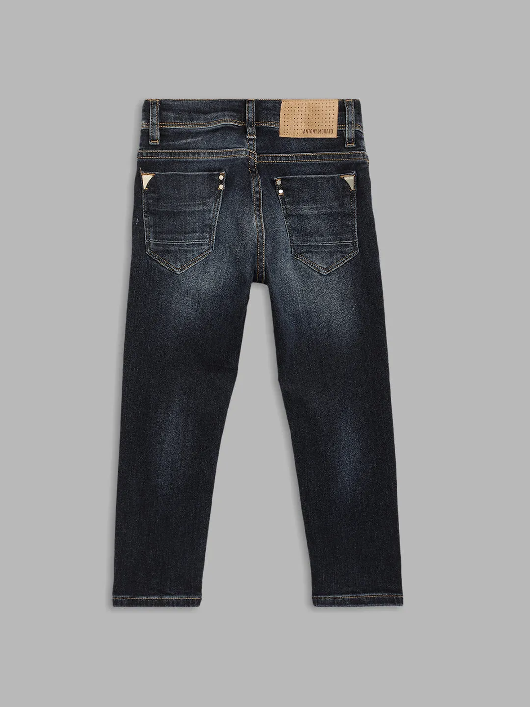 Antony Morato Boys Blue Skinny Fit Clean Look Heavy Fade Jeans