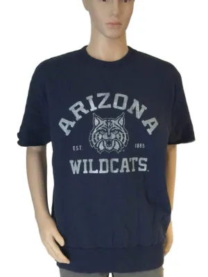 Arizona Wildcats Champion Navy Short Sleeve Crew Neck Pullover Sweatshirt (L)