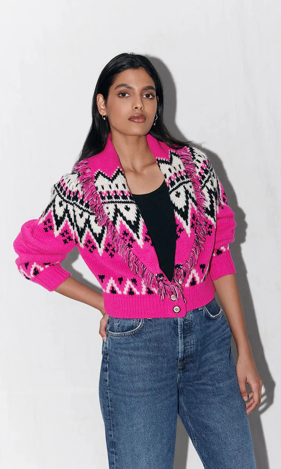 Aubrie Cardigan ~ Bright Pink