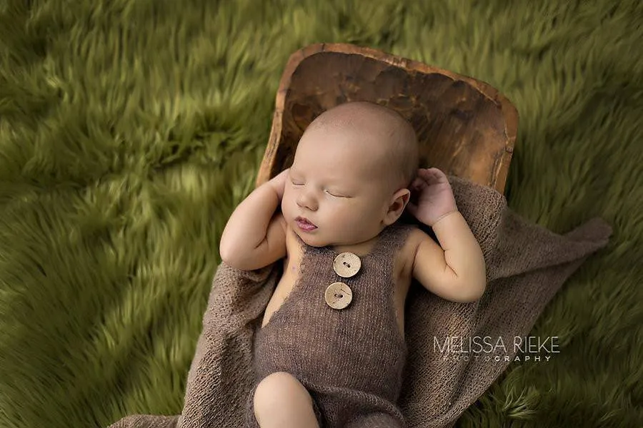 Beige Mohair Button Overalls Pants