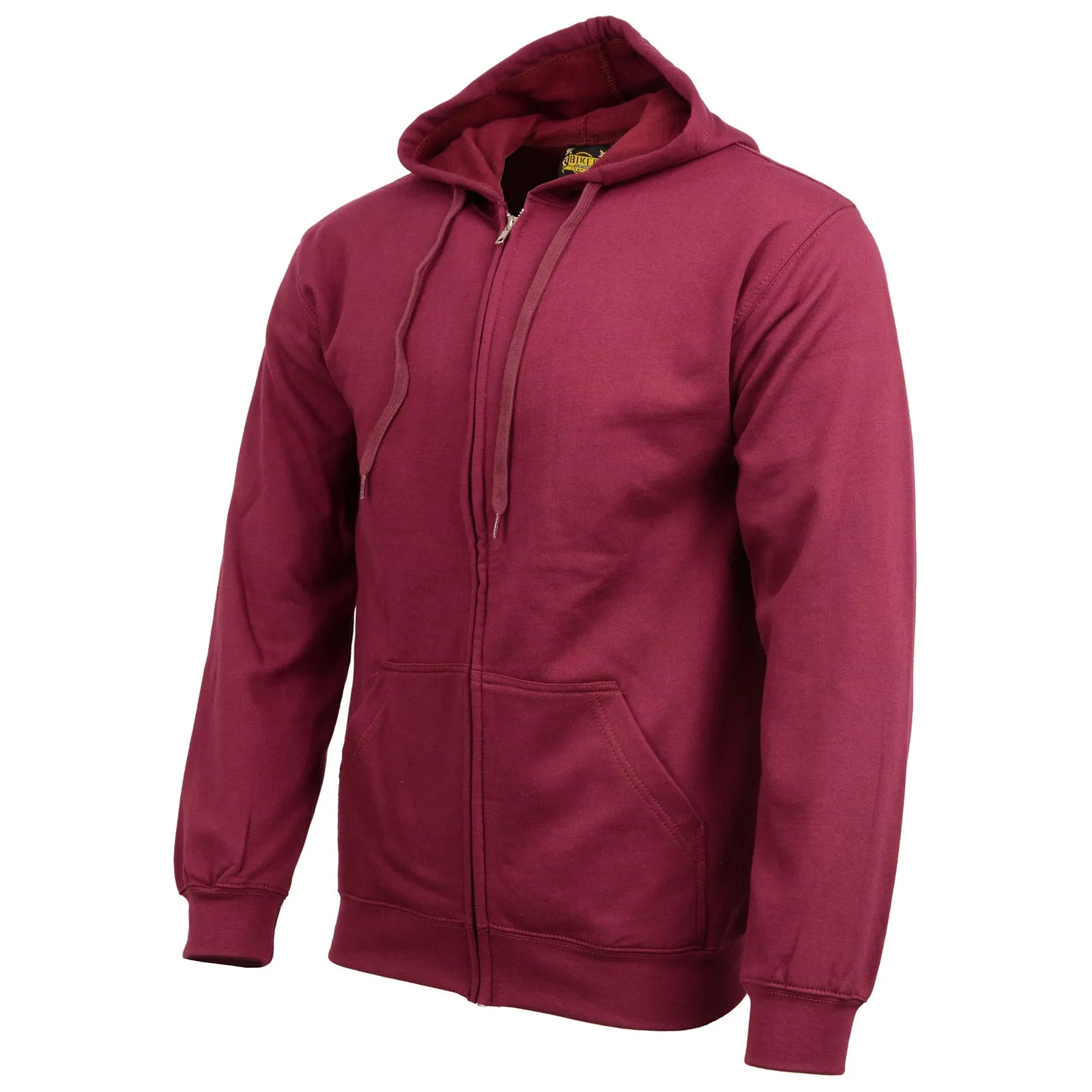 Biker Clothing Co. BCC118026 Men's Classic Maroon Zip-Up Hoodie Sweater