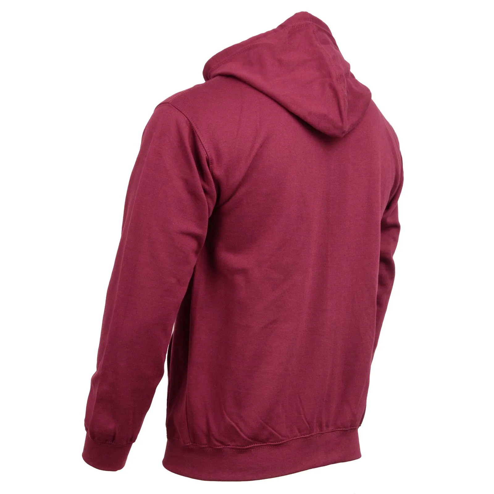 Biker Clothing Co. BCC118026 Men's Classic Maroon Zip-Up Hoodie Sweater