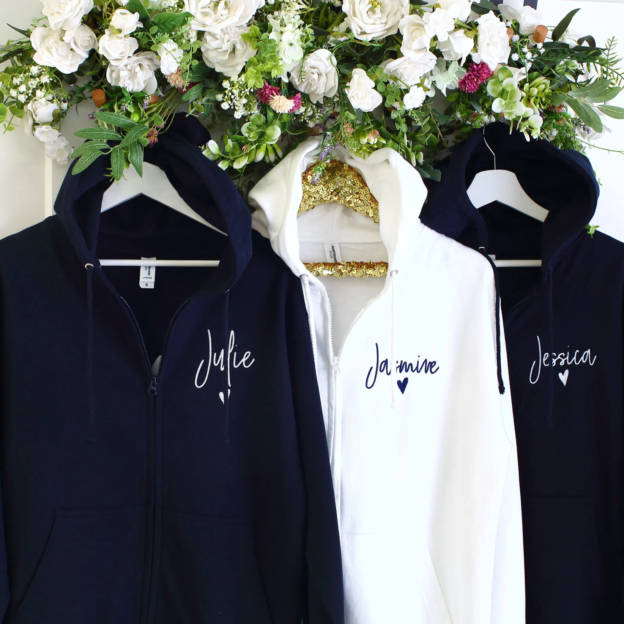 Bridal Zipped Hoodies - Dark Blue