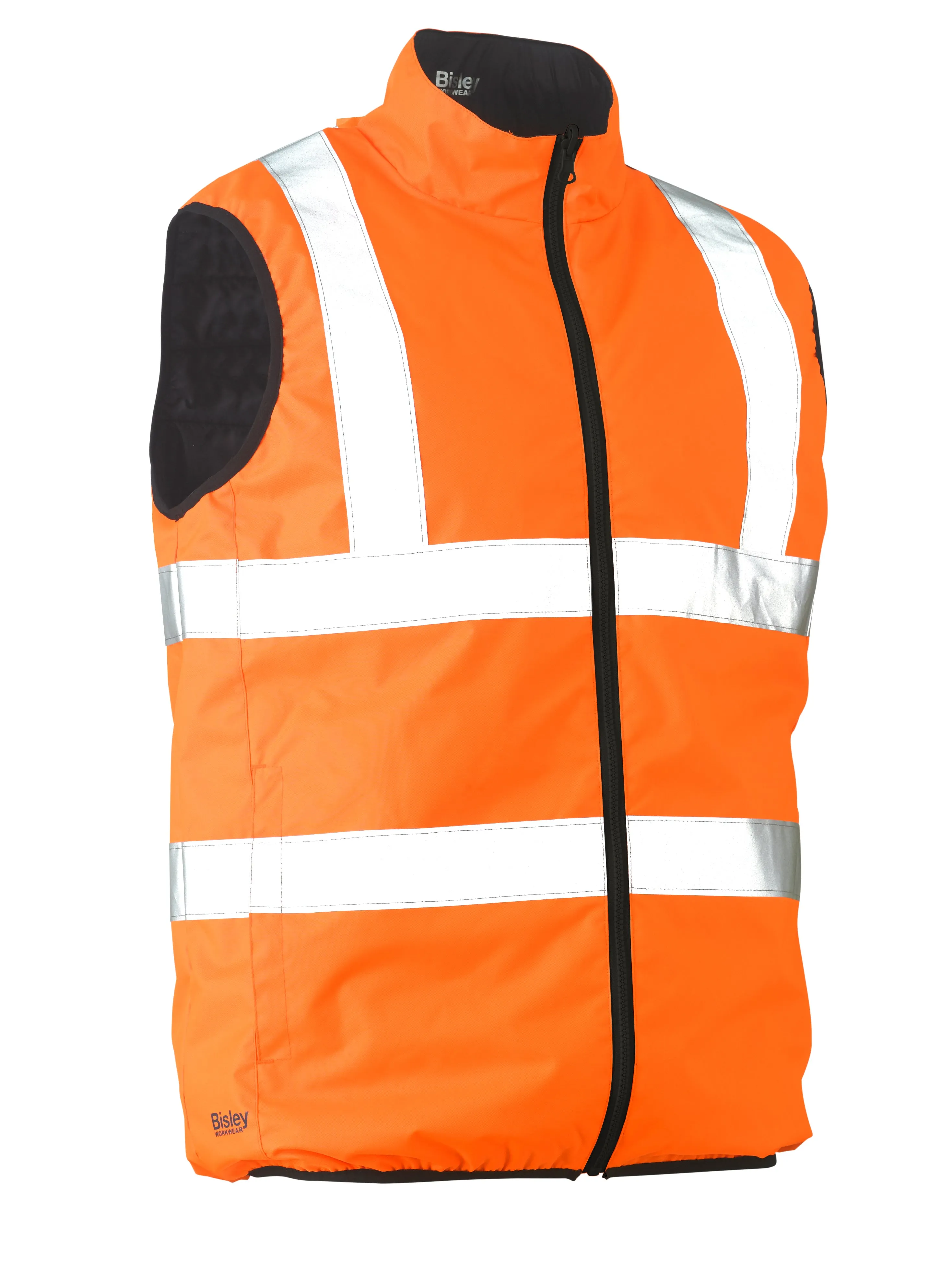 BV0330HT Bisley Taped Hi Vis Reversible Puffer Vest