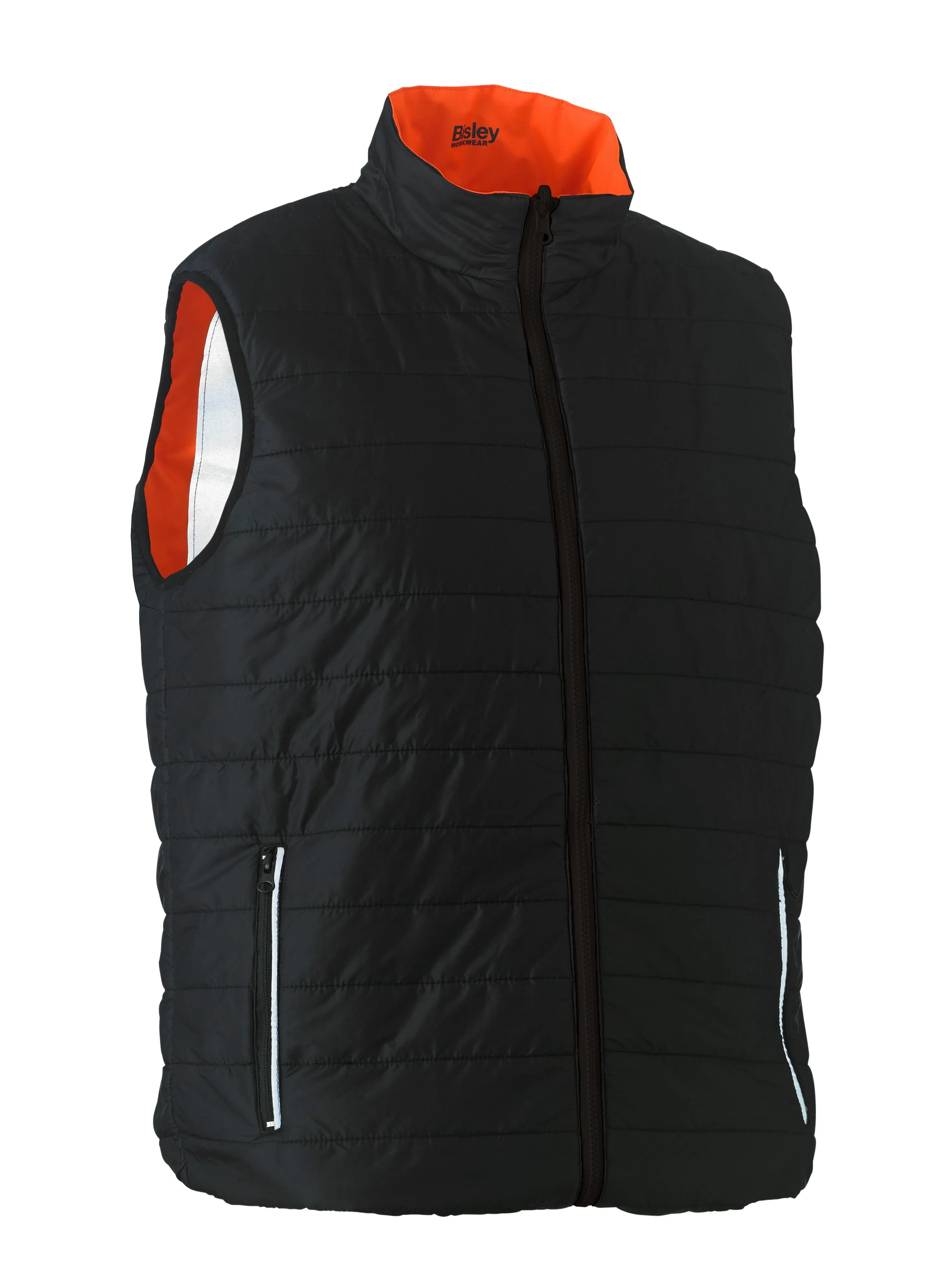 BV0330HT Bisley Taped Hi Vis Reversible Puffer Vest