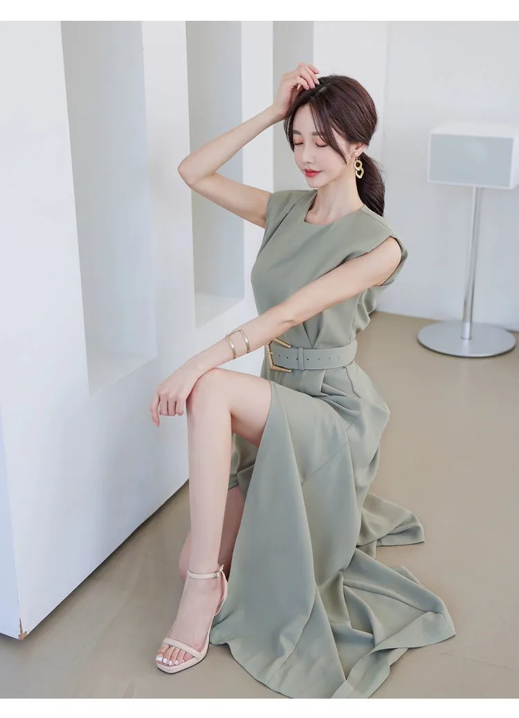 Classy Professional One-Piece Temperament Goddess Style Split Pants