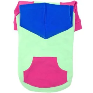 Color-Block Hoodie - Pink on Mint