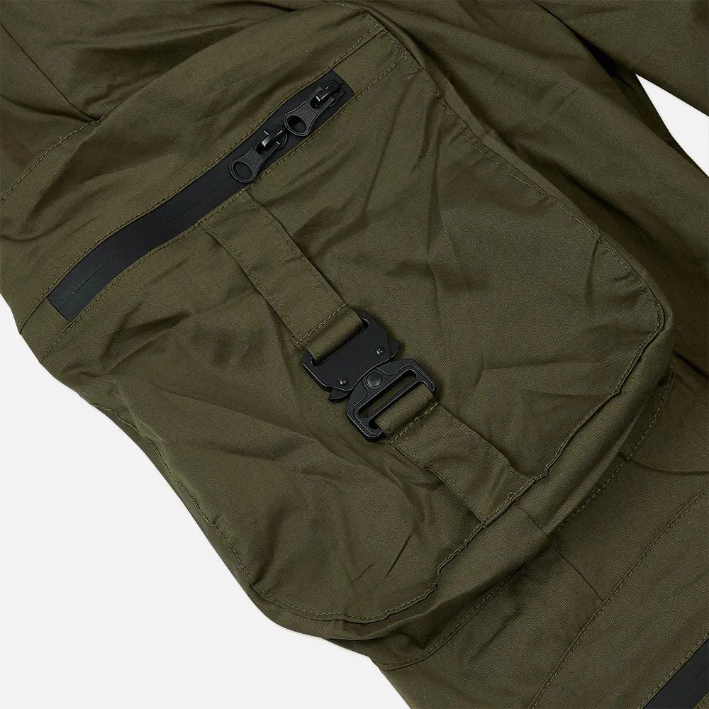 Combat Nylon Joggers Olive