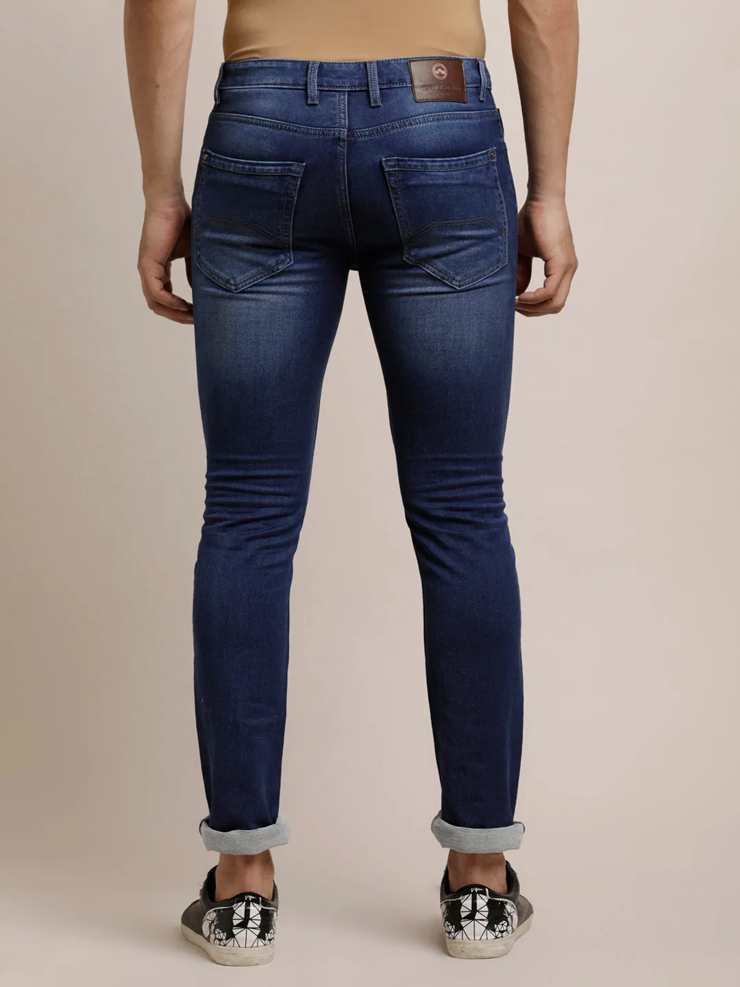 Cotton Stretch No Img Plain Narrow Fit Flat Front Casual Jeans