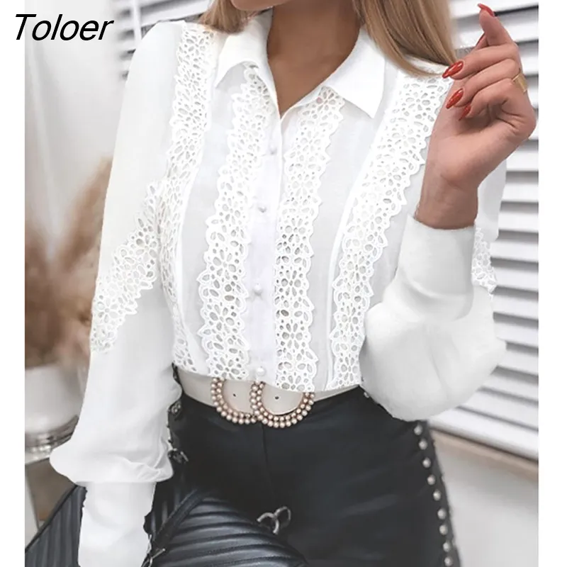 deanwangkt Embroidered Floral Lace Blouse Women Long Petal Sleeve Woman Shirt White Elegant Fashion Women Blouses Tops Blusas 24496