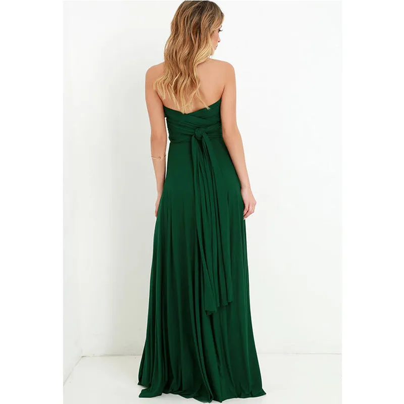 Elegant Multiway Convertible Wrap Maxi Dress