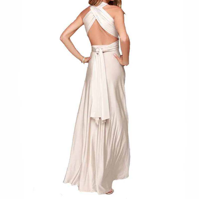 Elegant Multiway Convertible Wrap Maxi Dress