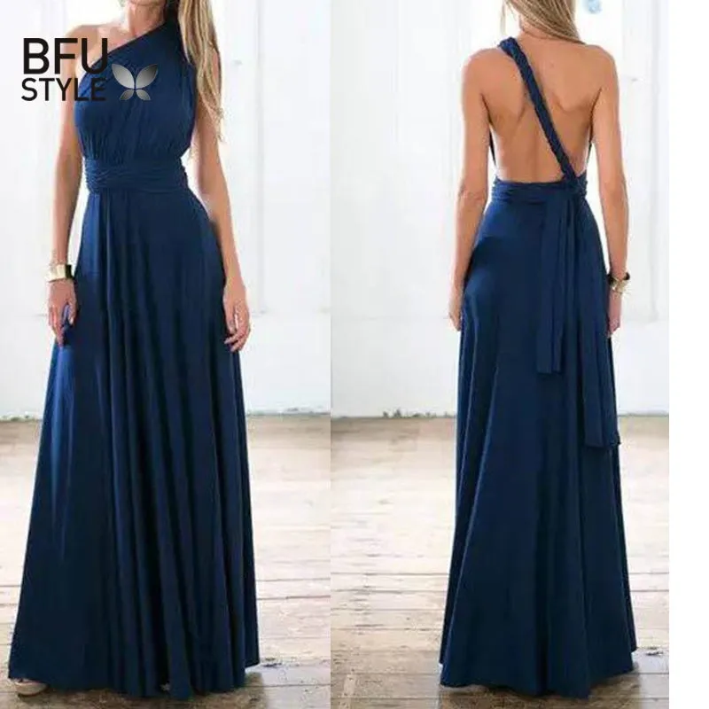 Elegant Multiway Convertible Wrap Maxi Dress