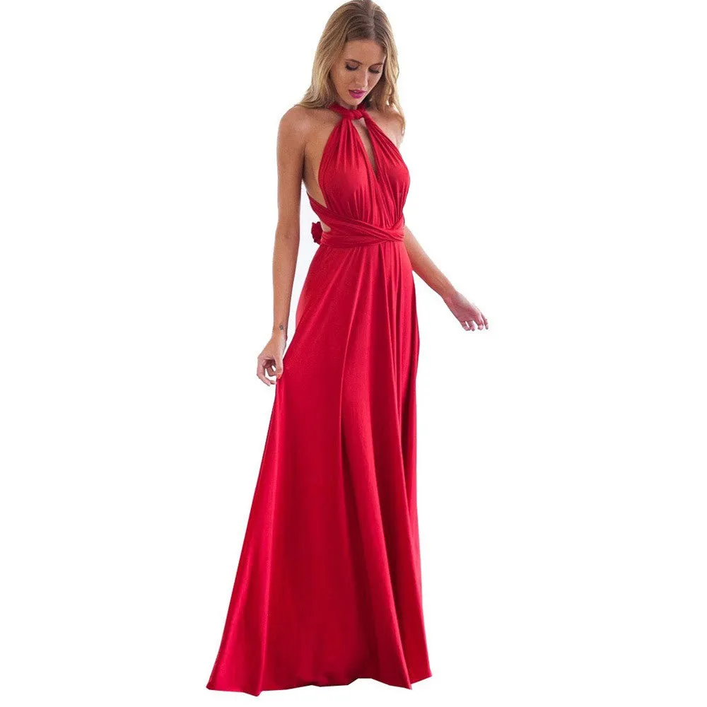 Elegant Multiway Convertible Wrap Maxi Dress