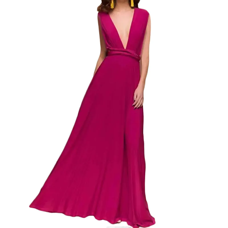 Elegant Multiway Convertible Wrap Maxi Dress