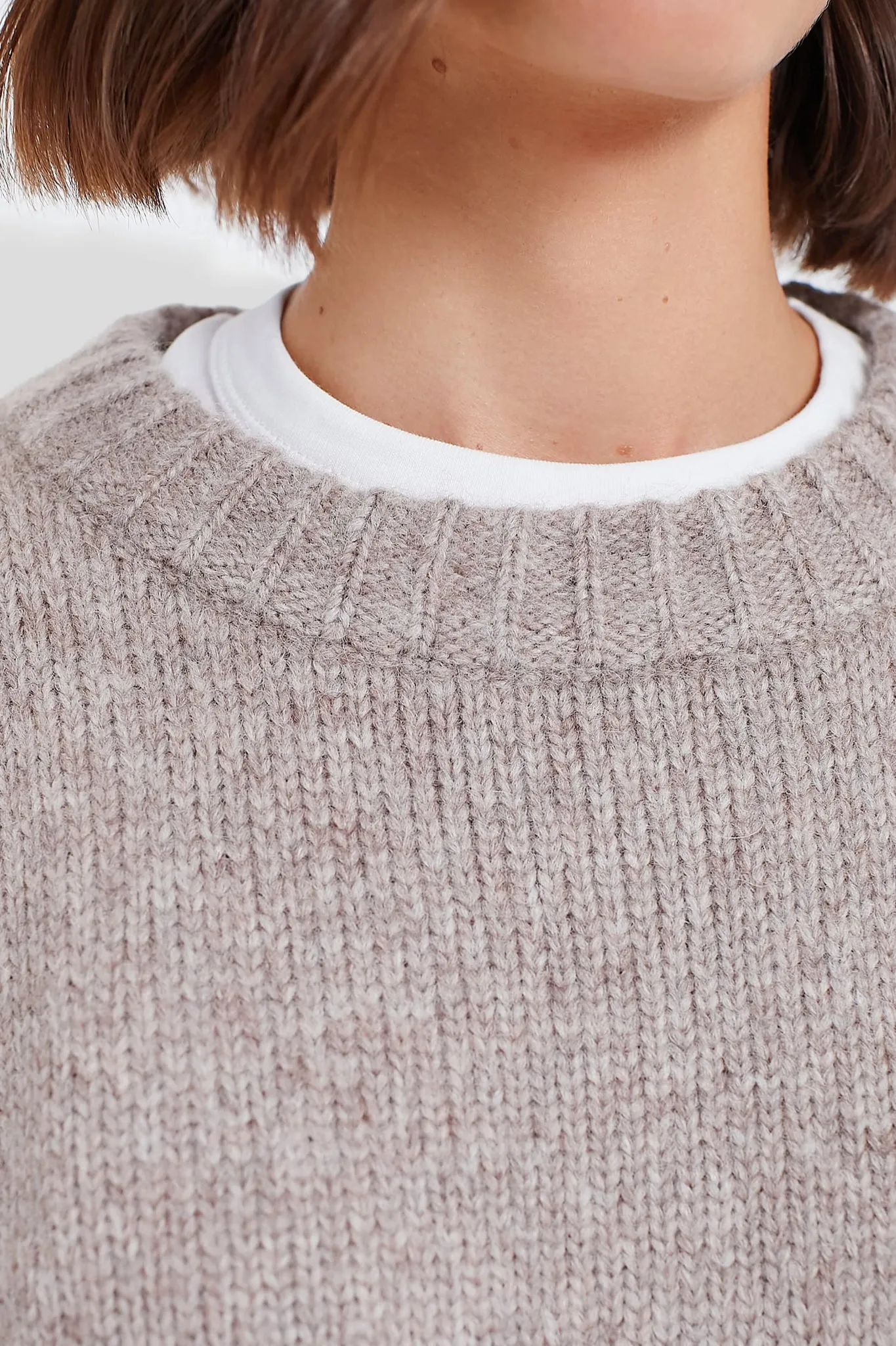 Fog Grey Melange Cozy Eclectic Sweater