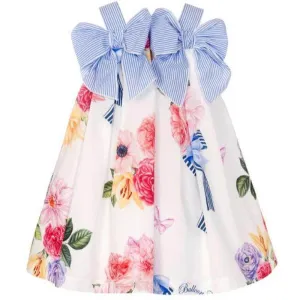 Girls White Floral Dress