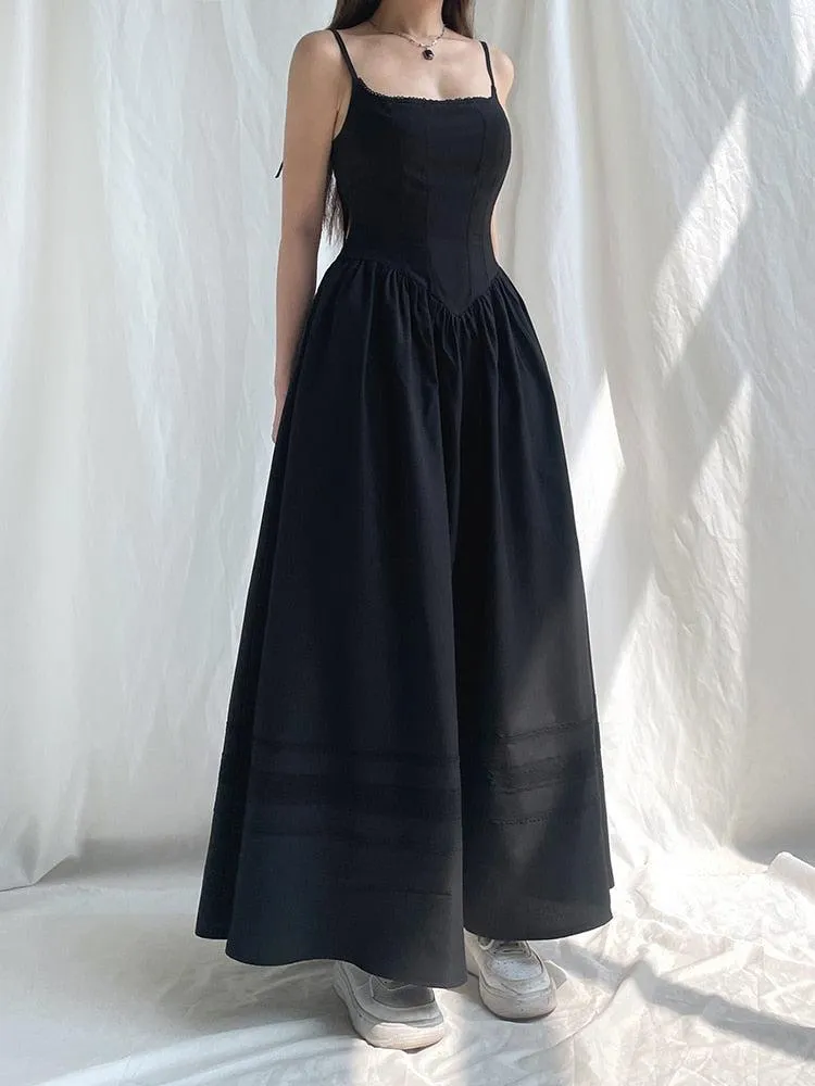 Goth Strap Maxi Dress