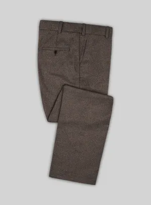 Italian Quelo Brown Twill Flannel Pants