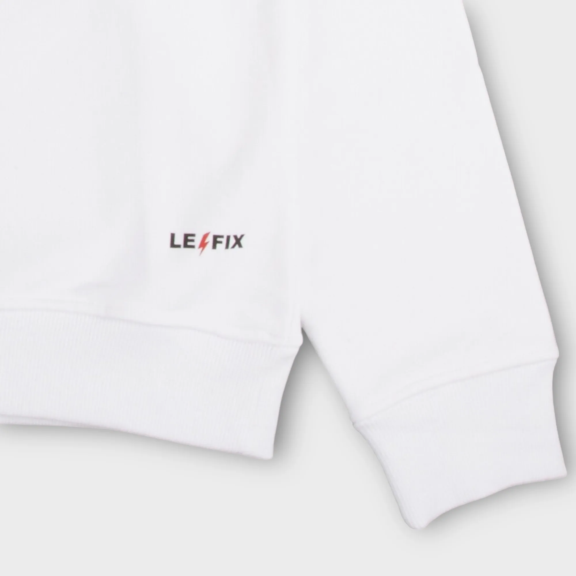 Le Fix Lite Lightning Crewneck I Hvid