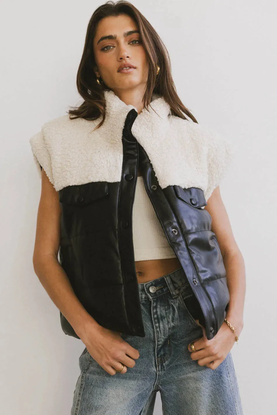 Lets Get Lost Vegan Vest in Black