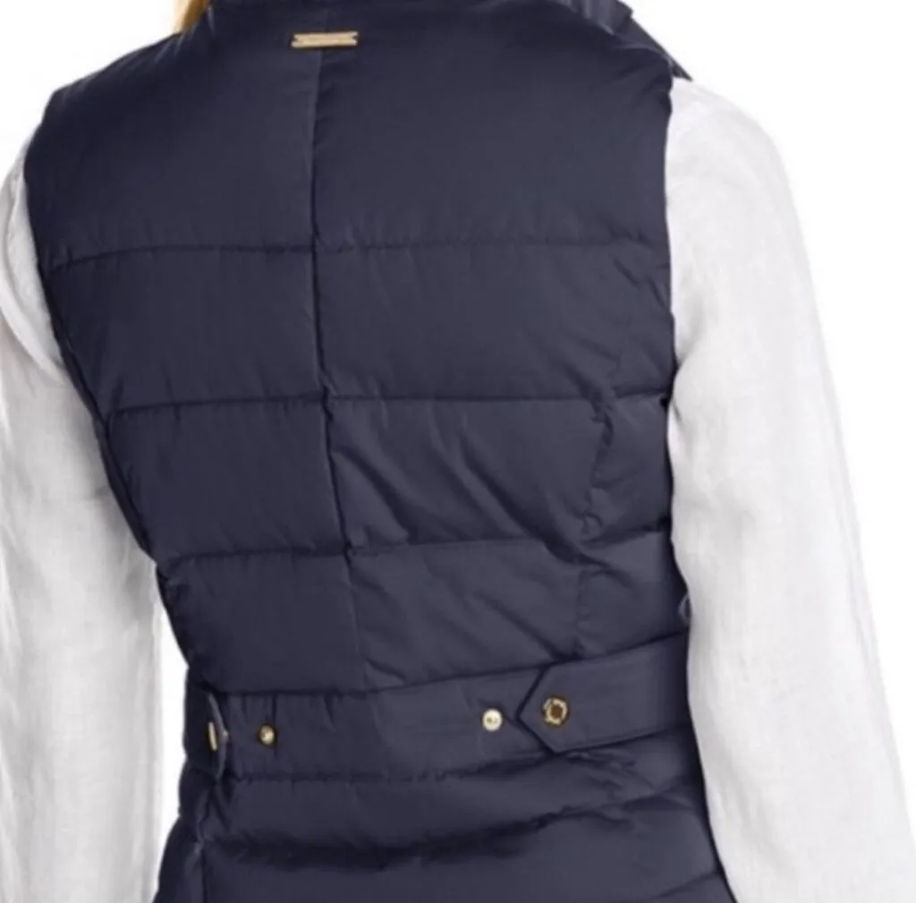 Lilly Pulitzer Isabelle Navy Puffer Vest - Size Large