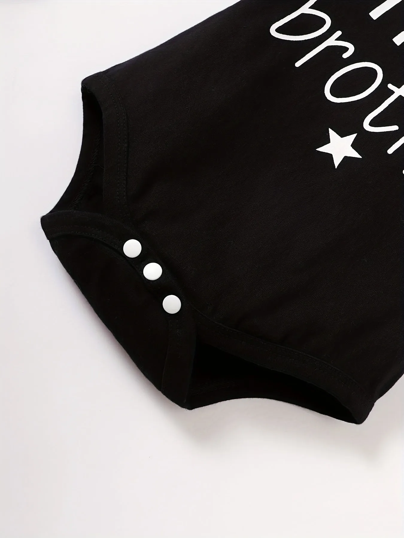 Little Brother Printed Bodysuit Set for Baby Boys