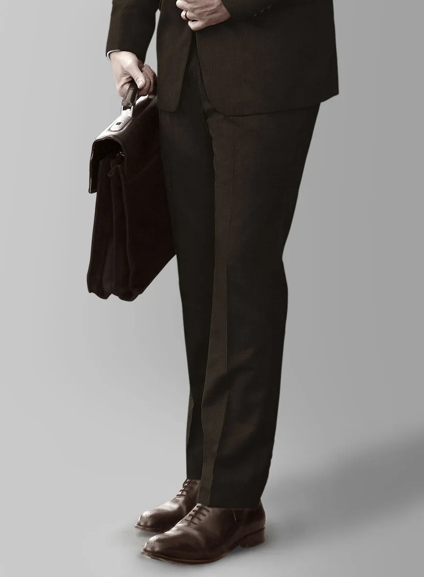 Marco Stretch Deep Brown Wool Pants