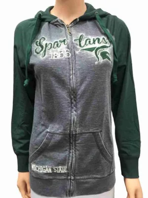 Michigan State Spartans GG Women Lightweight Full-Zip Soft Fleece Jacket