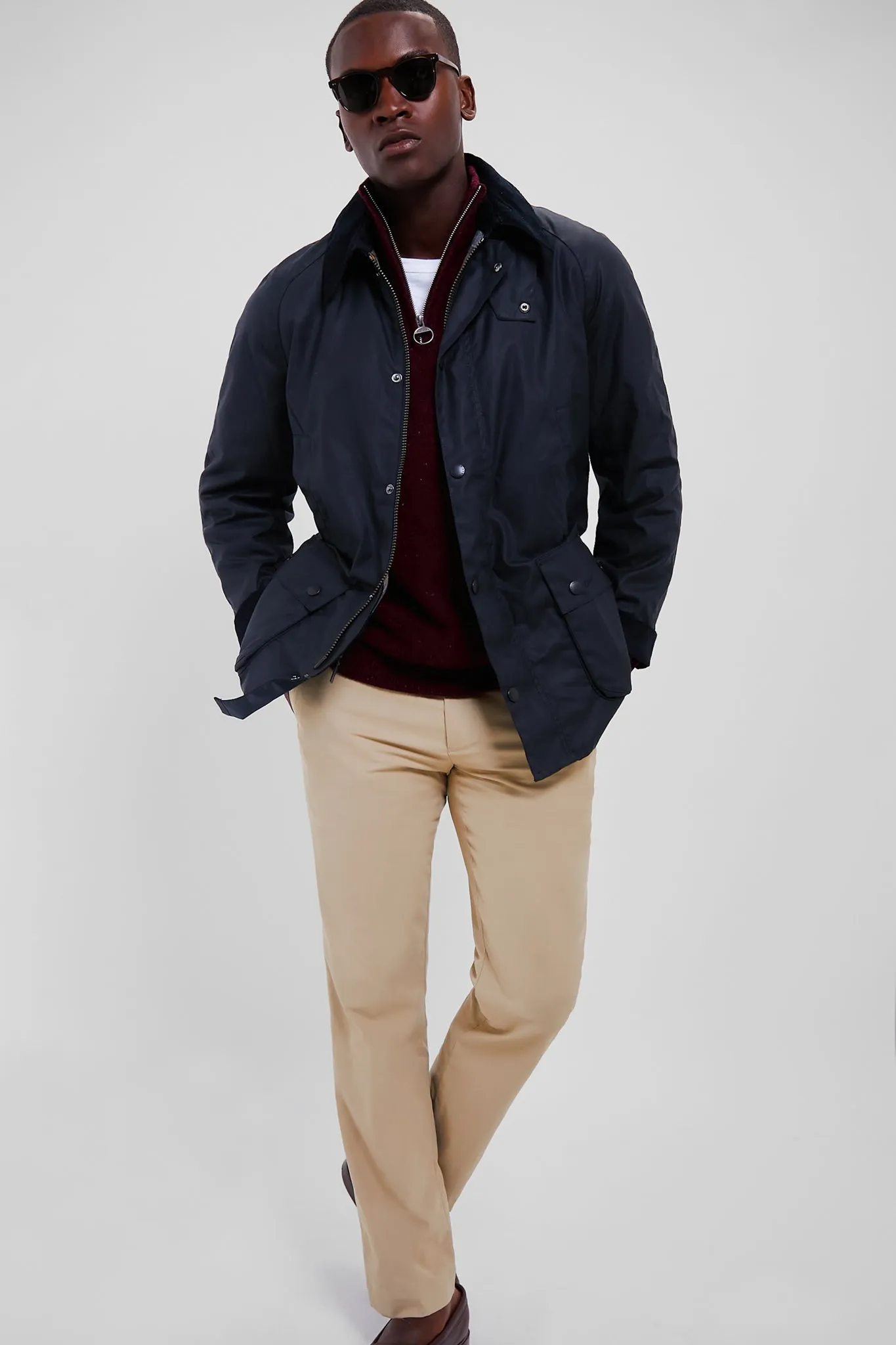 Navy Ashby Wax Jacket