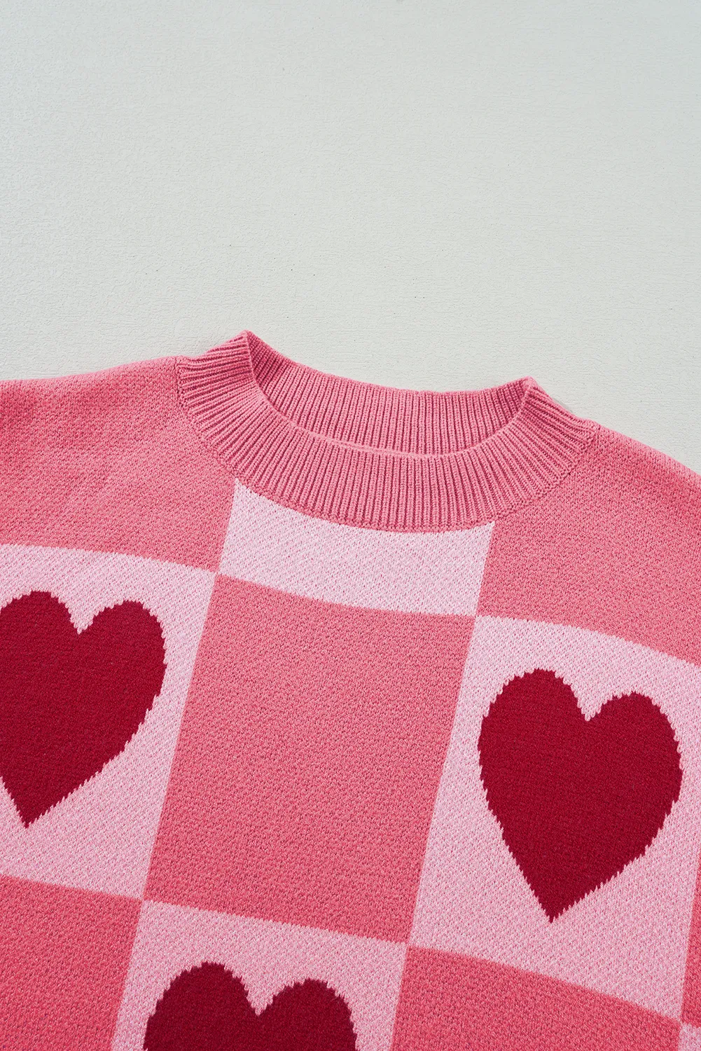 Plus Size Love Hearts Valentine Sweater