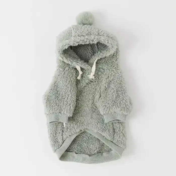 Pom Pom Fleece Dog Hoodie