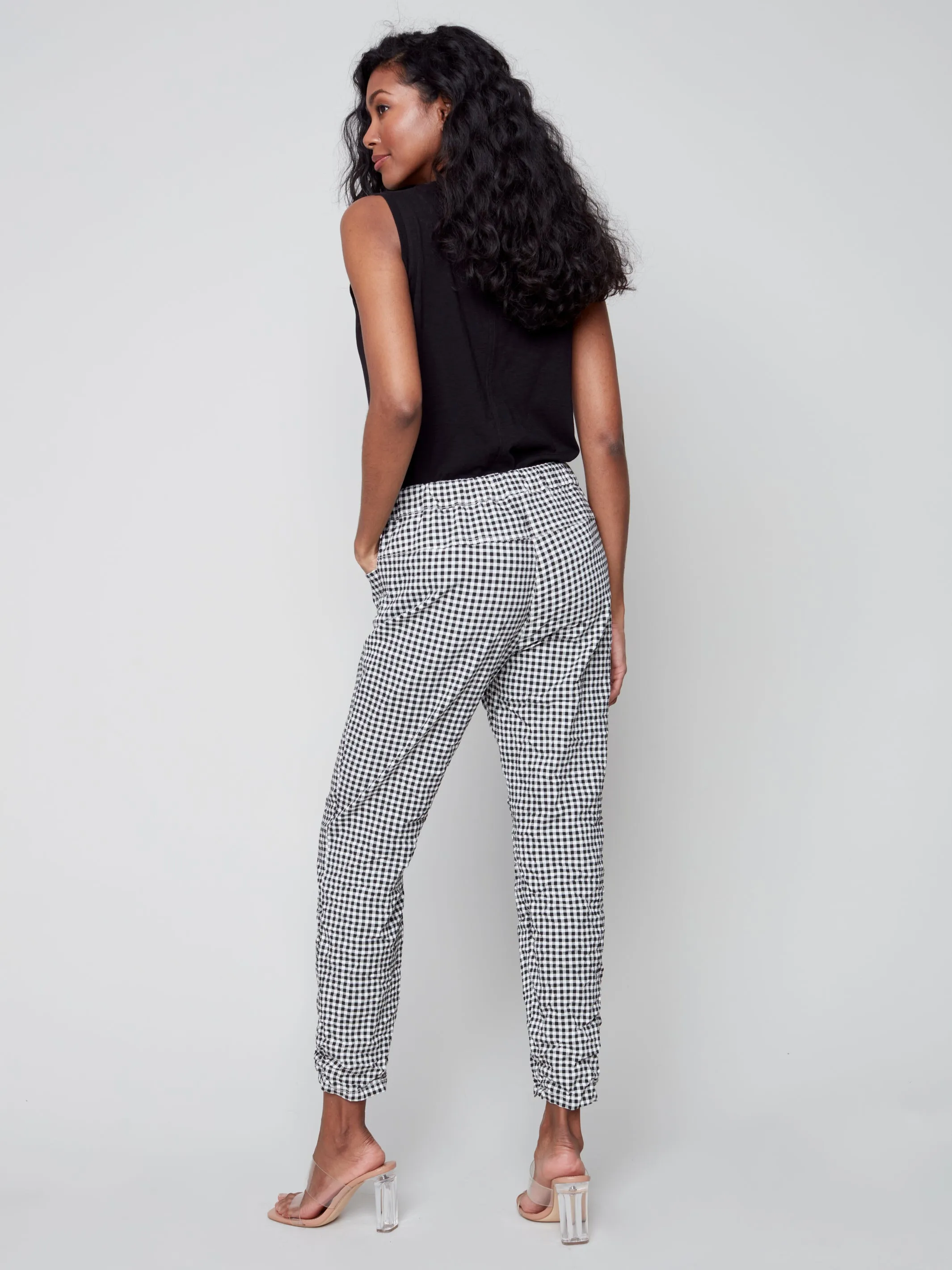 PRINTED CRINKLE JOGGER PANT