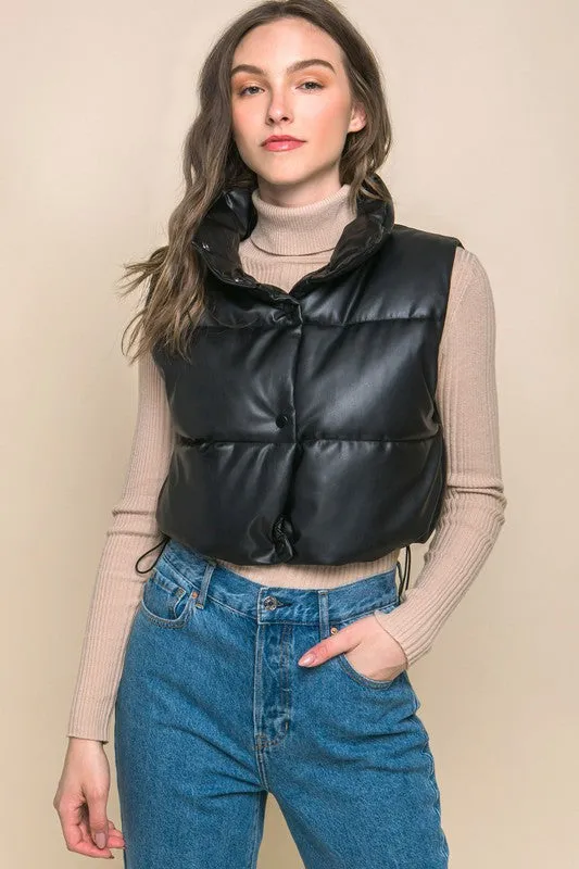 PU LEATHER VEST