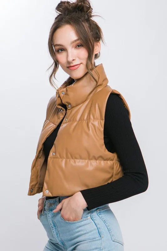 PU LEATHER VEST