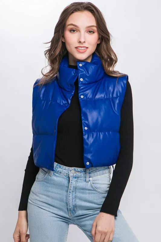 PU LEATHER VEST