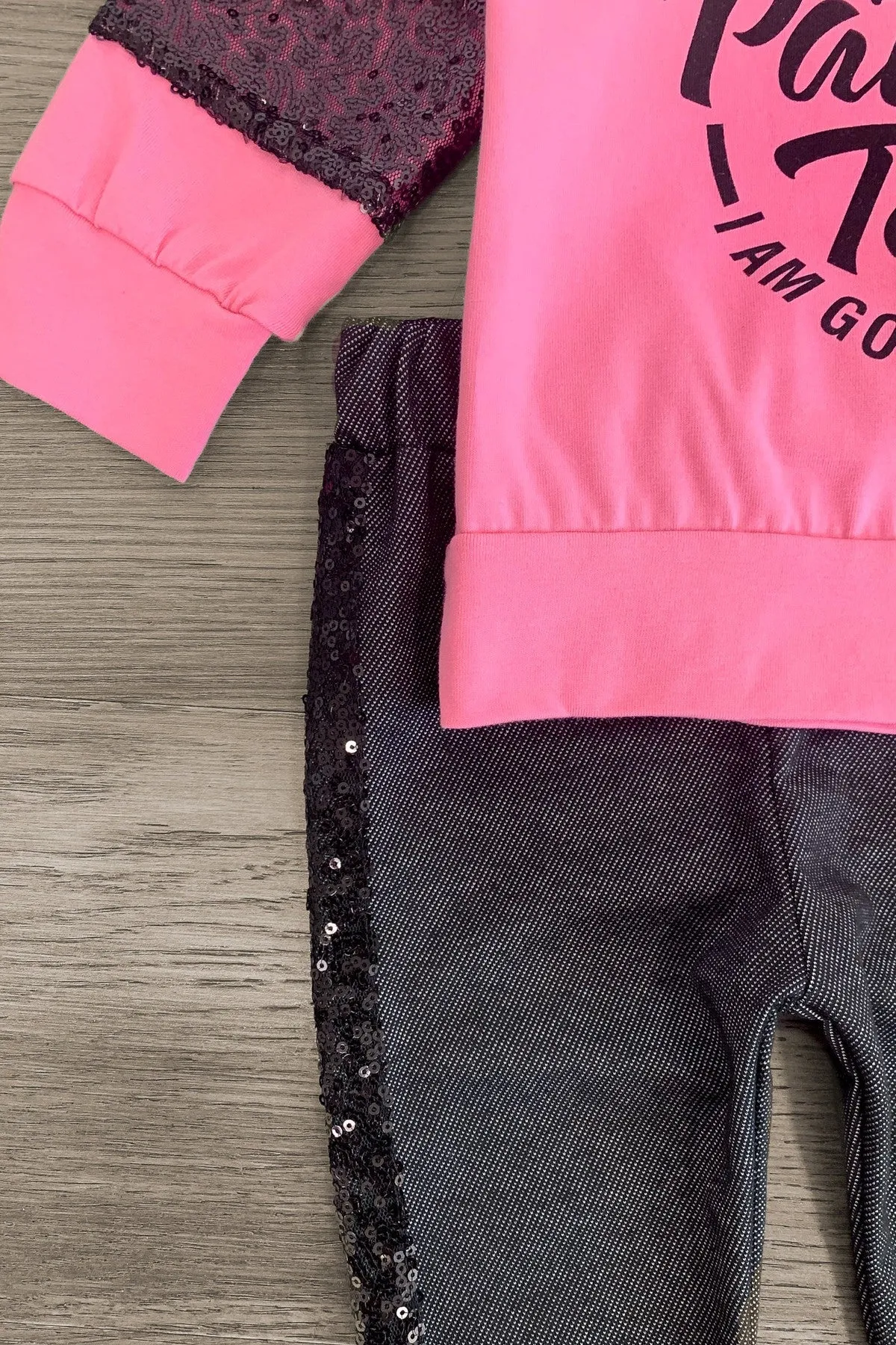 "Professional Patience Tester..." Pink Sequin Pant Set