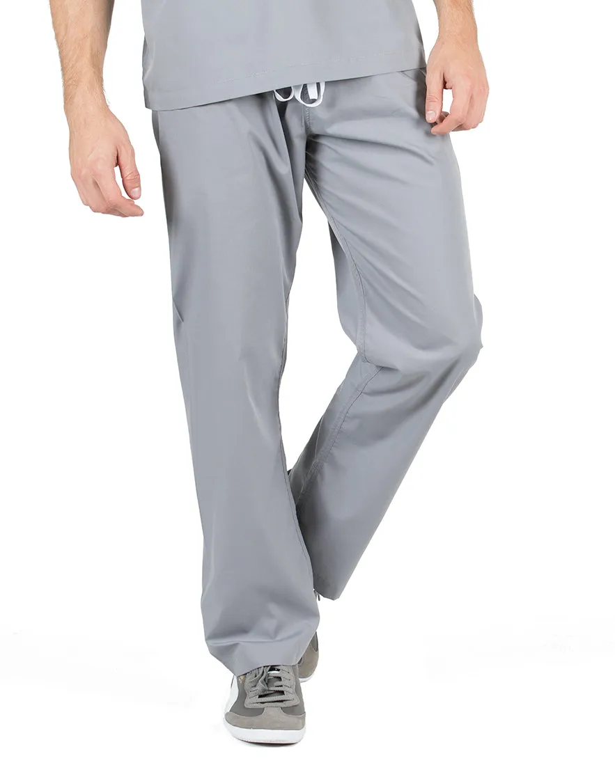 Small Slate Grey David Simple Scrub Pants