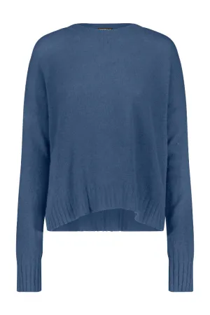 SPORT Cashmere Crew in Harbour Blue