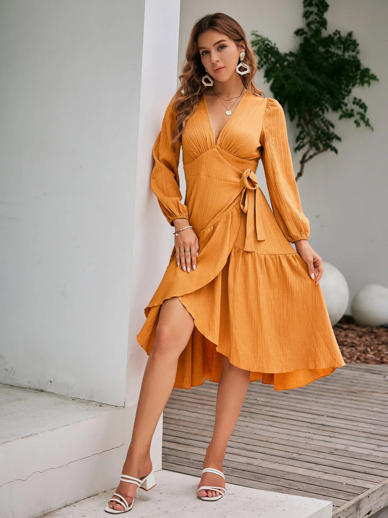 Summer Dress Chic Ruffle