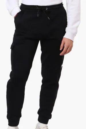 Super Triple Goose Tie Waist Cargo Joggers - Black