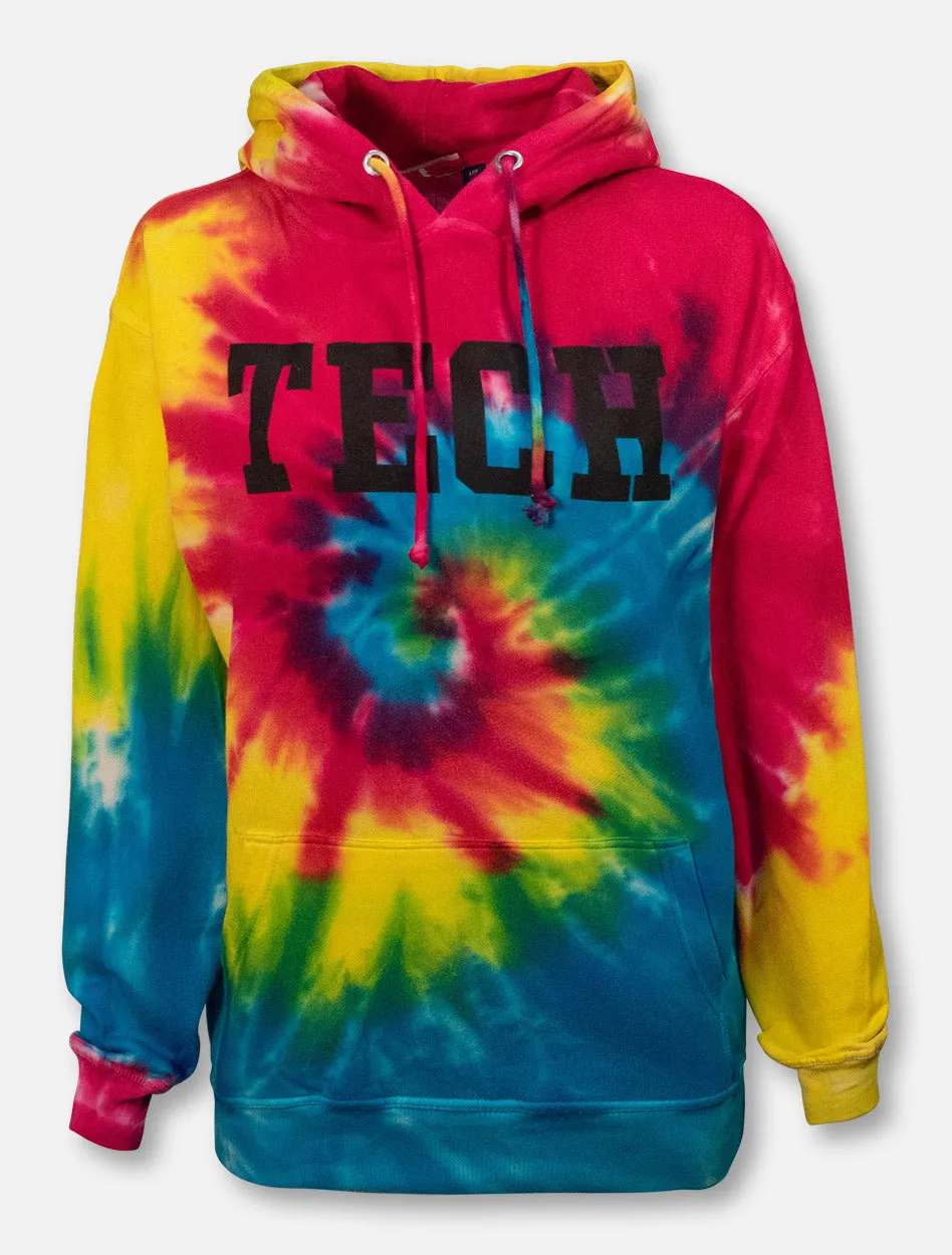 Texas Tech Red Raiders "TECH Block" Tie Dye Hoodie