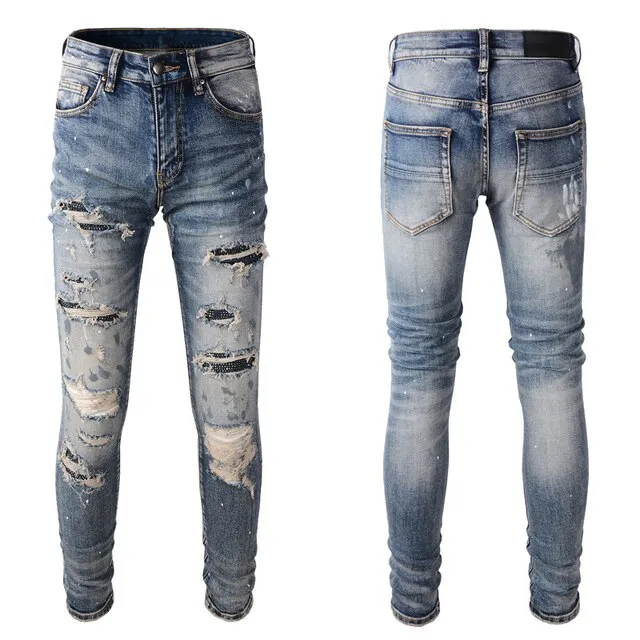 Timeless Hole Retro Denim Men Jeans