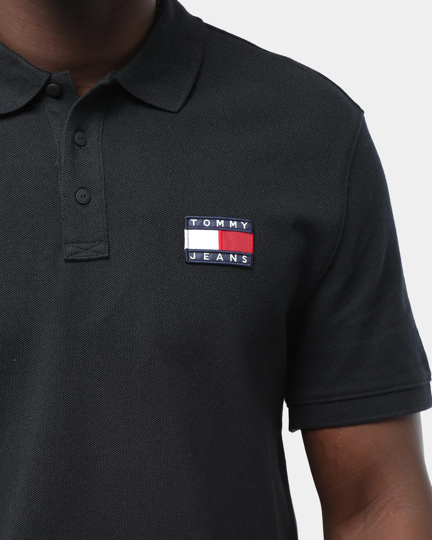 Tommy Jeans Men's TJM Tommy Badge Polo Tommy Black