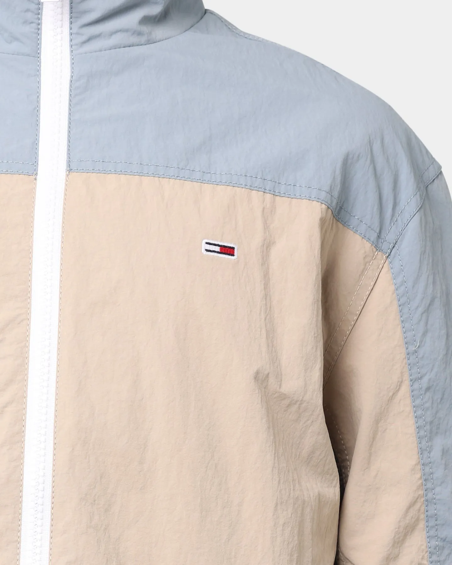 Tommy Jeans Mix Media Colour Block Windbreaker Soft Beige/Multi